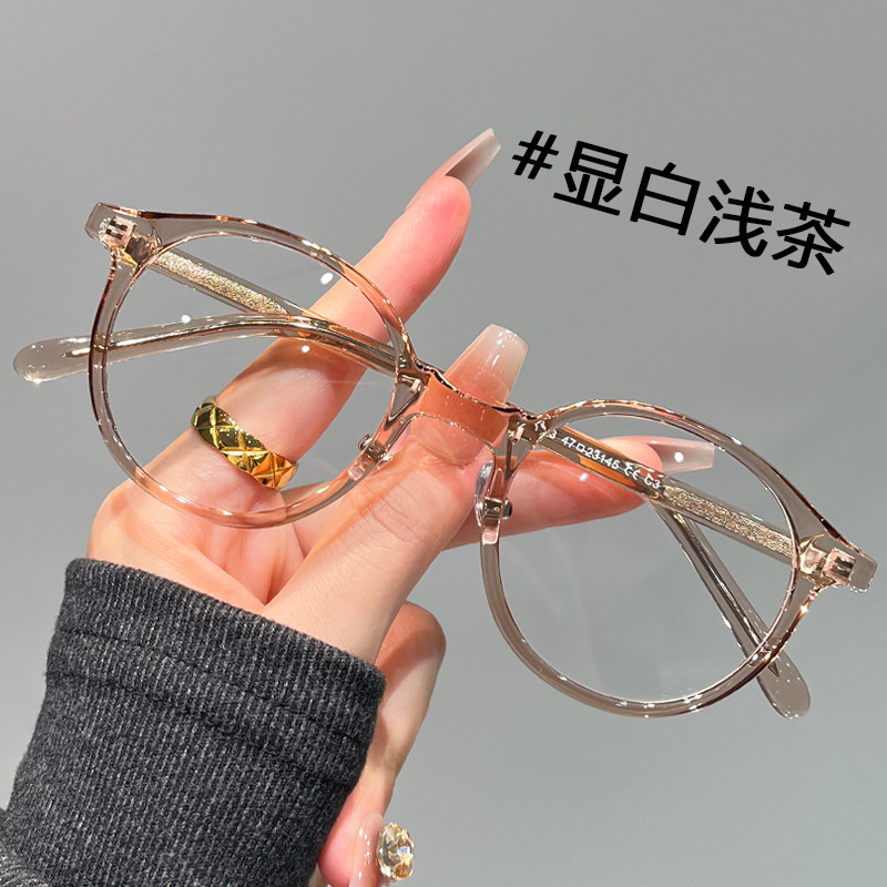 日系玳瑁圆框眼镜女近视可配度数防蓝光复古书呆子素颜神器眼睛架|undefined