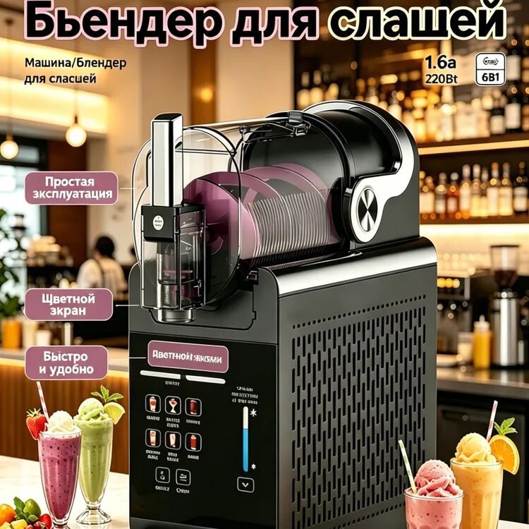 Wholesale household slush machine with ice crushing function, single-chamber slush machine, commercial ice juice cold drink machine, automatic smoothie machine Wholesale household slush machine with ice crushing function, single-chamber slush machine, commercial ice juice cold drink machine, automatic smoothie machine