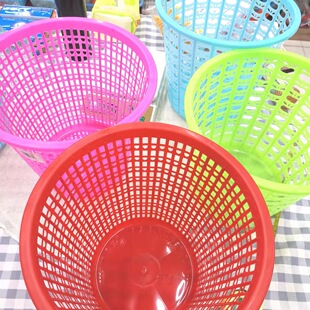 Factory Direct Supply Plastic Clinker Trash Can Wholesale Home Dining Room Living Room Kitchen Garbage Basket 01128 Waste Blue