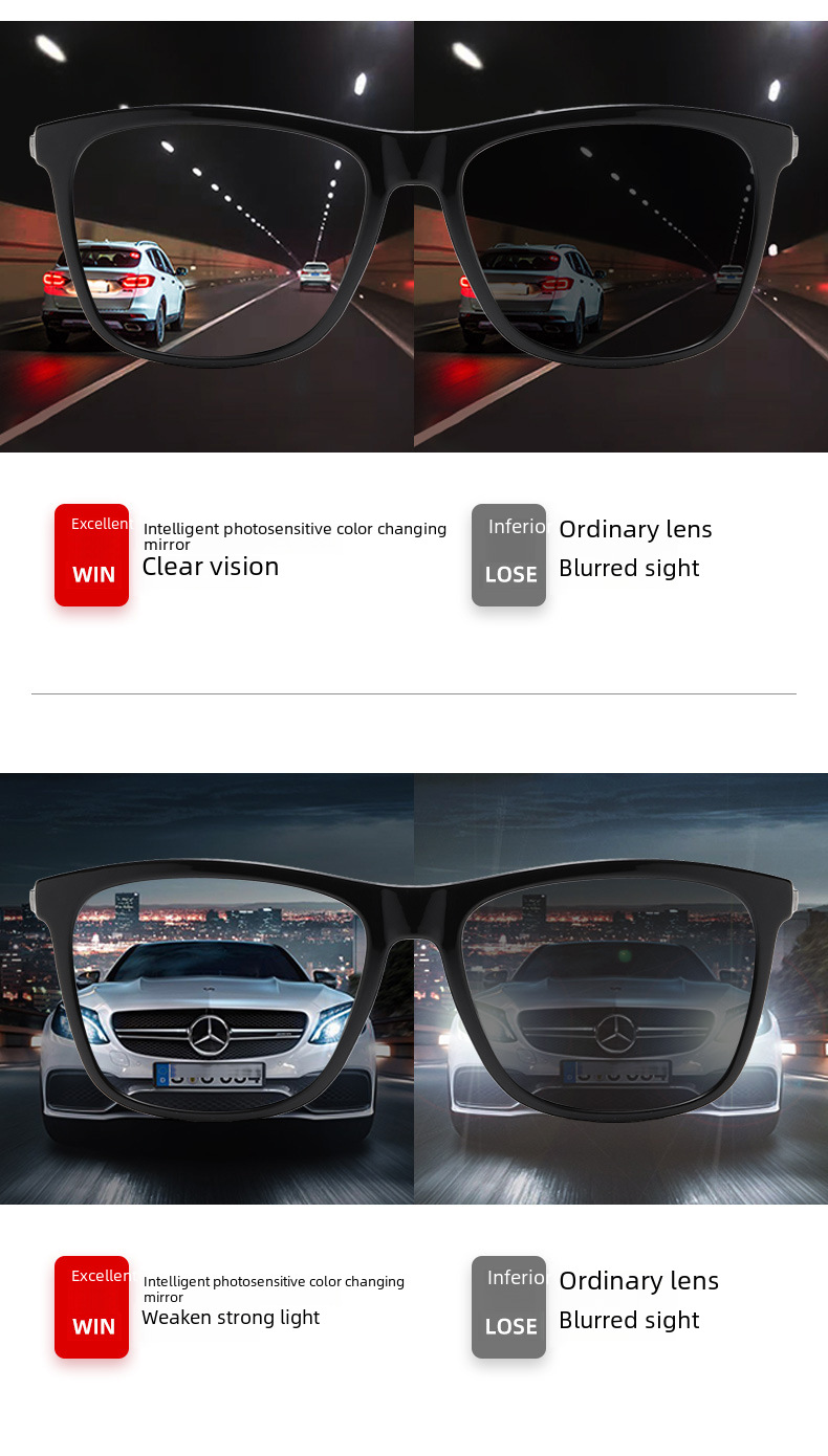 Polarized Colour Changing Sunglasses For Men And Women Driving_voghion.com