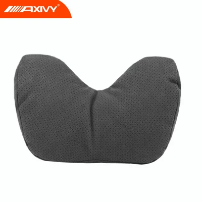 Waist support — support integrated sports seat for - two-year-warranty-1-u-shaped-pillow-automotive-grade-perforated-carbon-black-suede