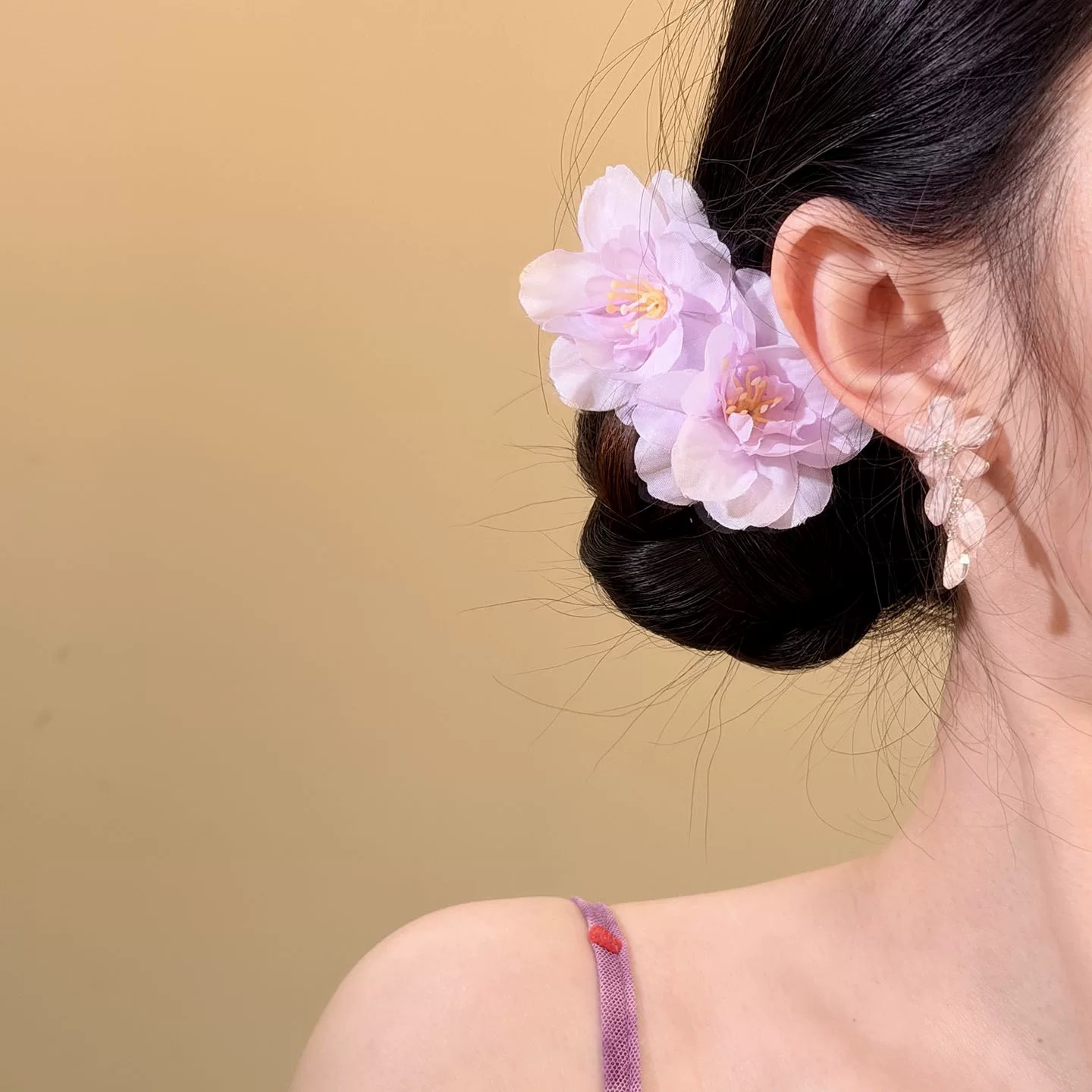 쌍생화 연보라색