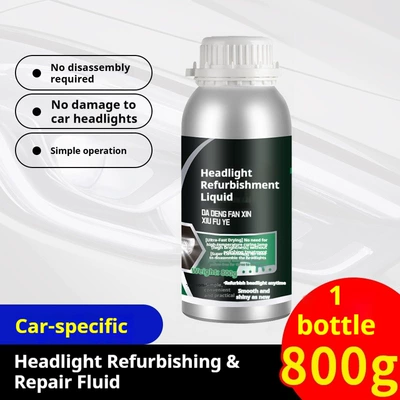 Cross-Border Special Supply Car Headlight Refurbishment Repair Fluid Tool Kit for Cleaning Scratches and Yellowing on Car Lights, Quick Brightening Coating (Auto glass repair liquid) - new-upgraded-model-1-bottle-of-800g-coating-liquid