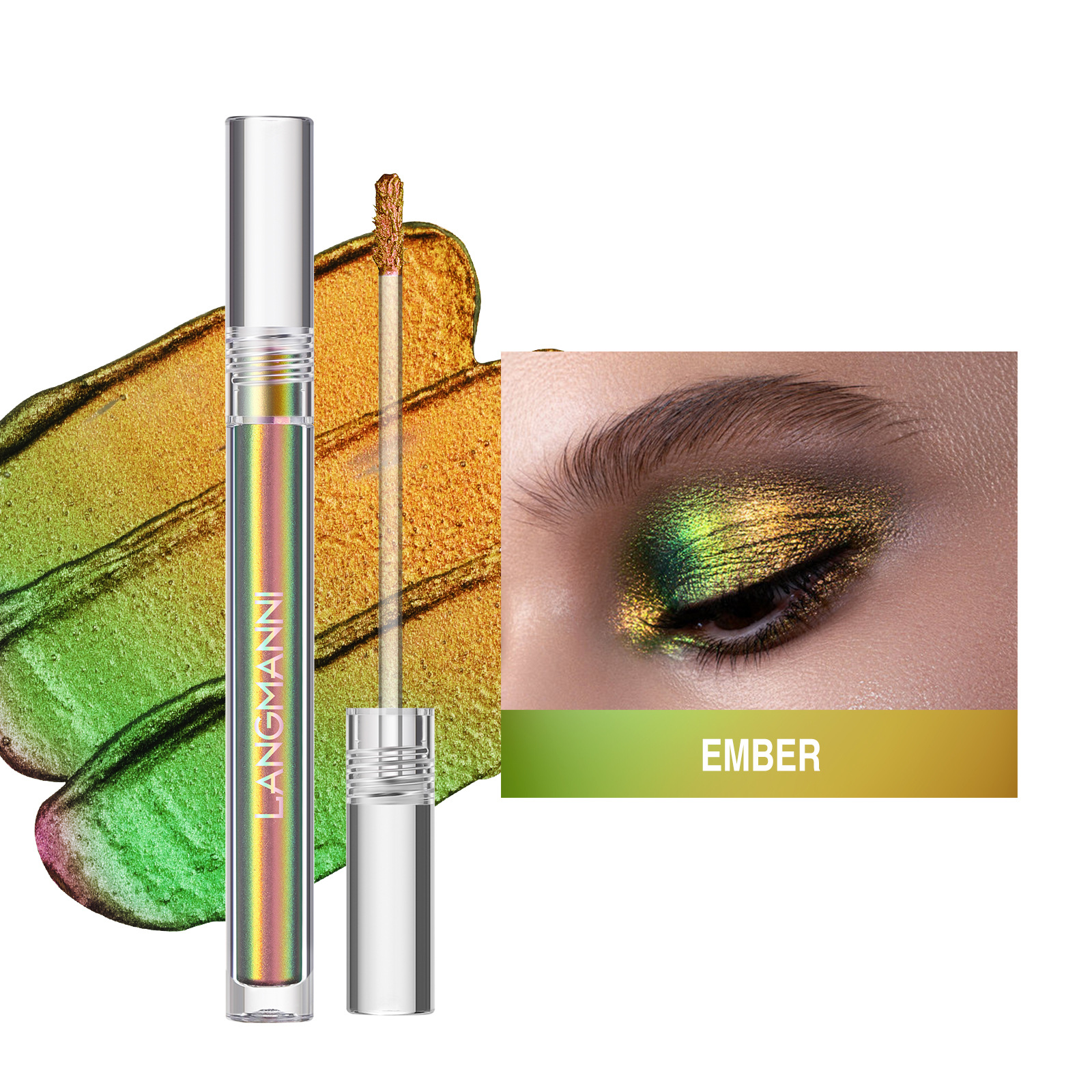 Langmanni Single Chameleon Liquid Eyeshadow shines with eyeshadow liquid eye makeup undefined