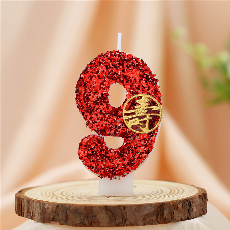 老人过寿数字生日蜡烛装饰|undefined