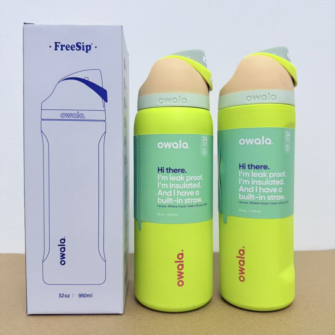 Owala en stock de gran capacidad portátil hervidor de agua al aire libre para hombres tazas de agua caliente de moda para mujeres tazas de fruta deportivas al por mayor