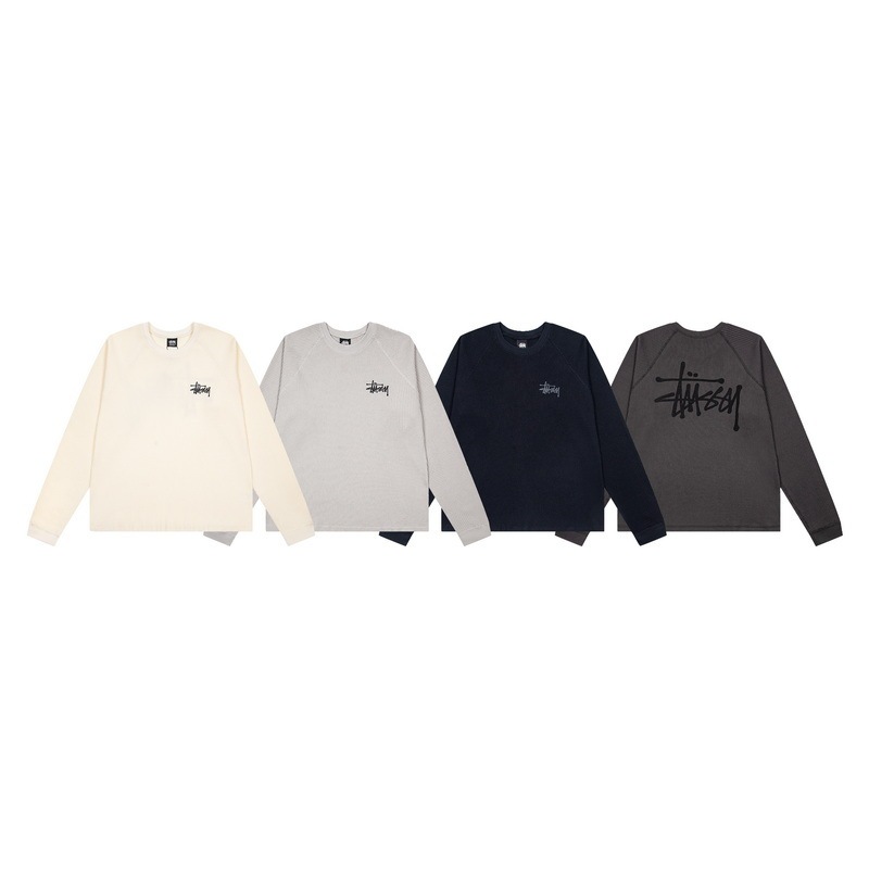 2026 Cross-border European and American Letter Print American Style Autumn Series Raglan Sleeve Waffle Vintage Long T-shirt Unisex 2026 Cross-border European and American Letter Print American Style Autumn Series Raglan Sleeve Waffle Vintage Long T-shirt Unisex