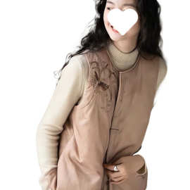新中式国风羽绒棉服马甲女秋冬季2026新款高级感时尚复古叠穿背心