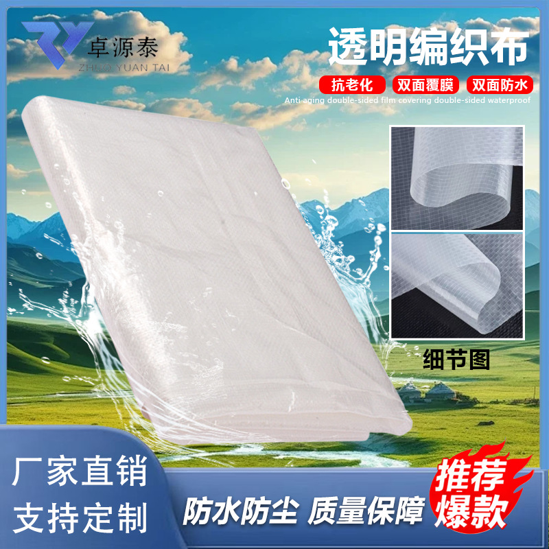 防老化透光大棚布透明防雨布篷布种植养殖农用温室大棚透光布