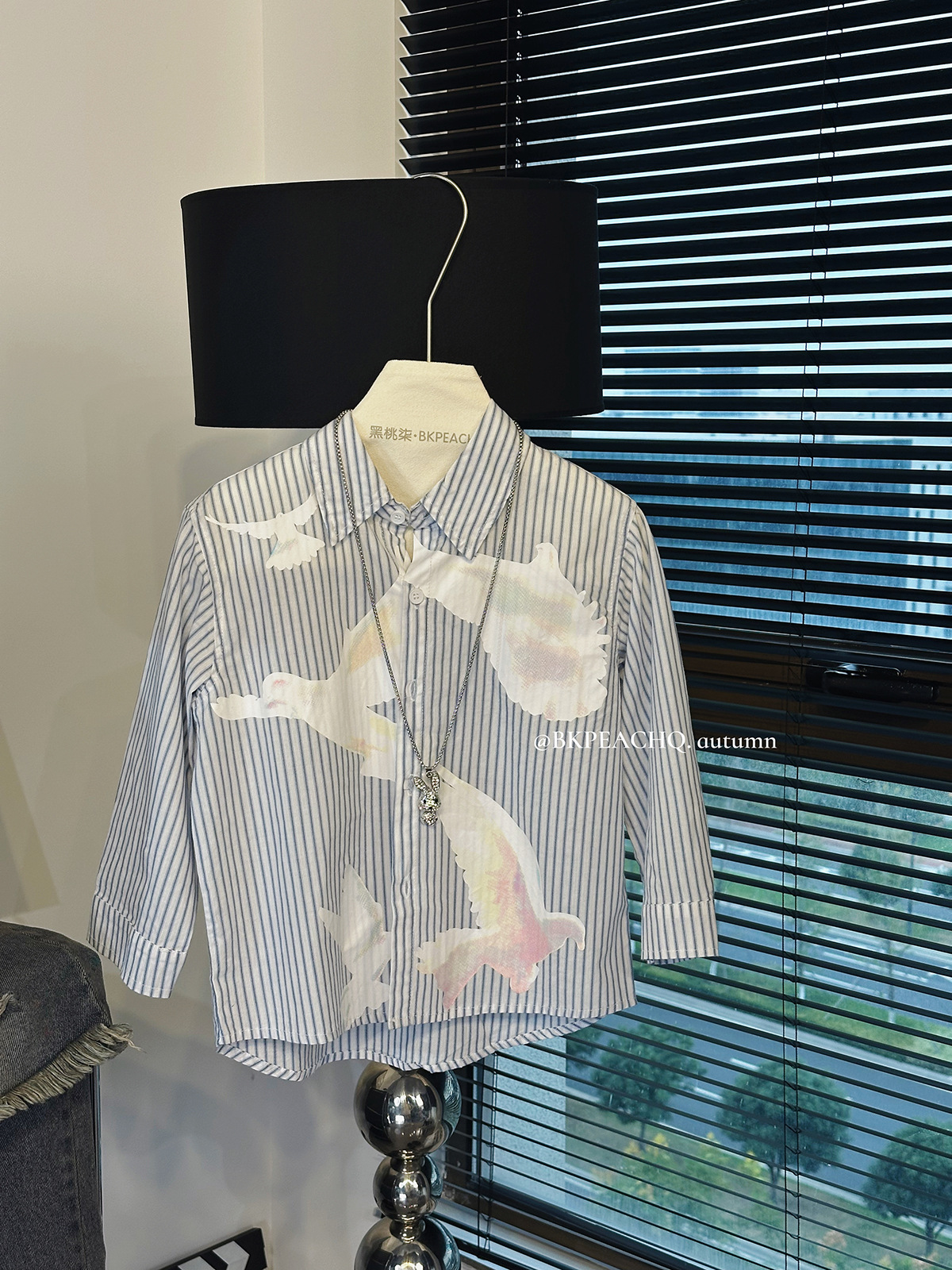Retro autumn small design children's shirt for boys