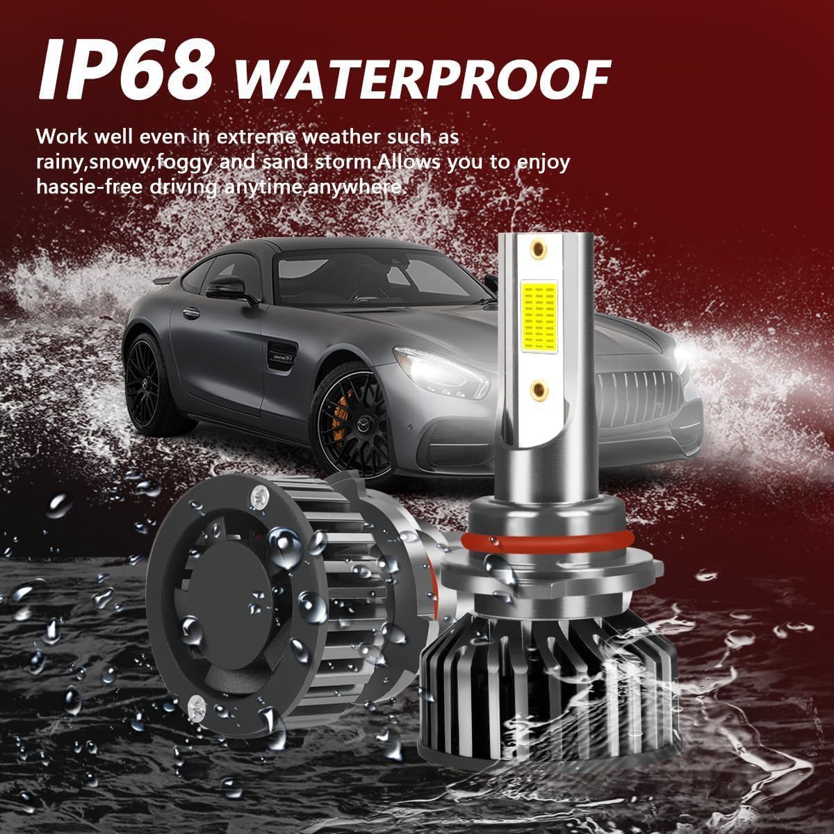 9005 9006 880 faro de automóvil LED conjunto de lámparas de niebla de alta potencia faro de automóvil combinación de lámparas de niebla image 6