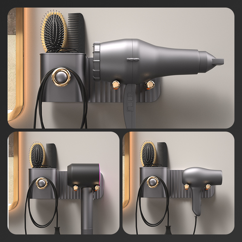 Hair dryer storage rack without punching bathroom wall bracket bathroom Lefen hair dryer storage shelf