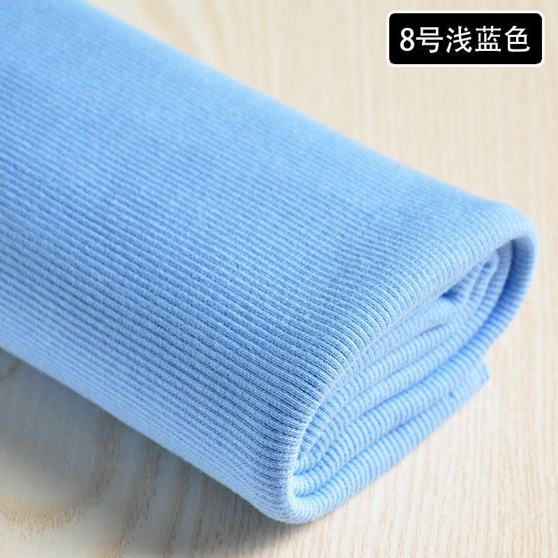 特黑全棉弹力螺纹面料卫衣螺口衣服袖口领口下摆托腹针织收口罗纹