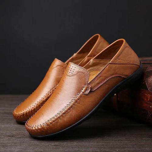 One Foot Lazy Man's Fashion Shoes Business Formal Shoes Men's Kitchen Summer British Style Men's Casual Leather Shoes Bean Shoes 