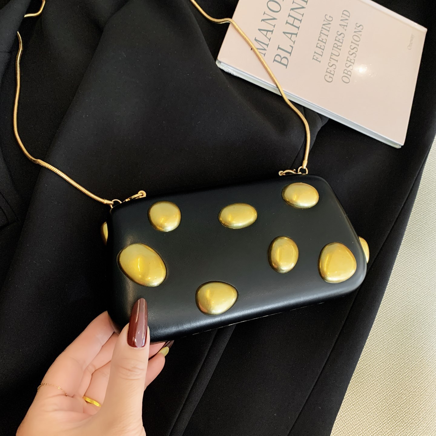 Nuevo cross-border PU retro damas sensación de metal bolso de cena sensación de alto nivel bolso de mano ligero de lujo bolso de noche de hombro