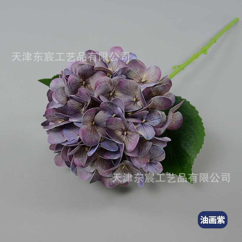単枝72頭のフィルムのアジサイのシミュレーションの花の卸売りの大型の園芸の滝の装飾の形の偽の花の3dフィルムのアジサイ|undefined