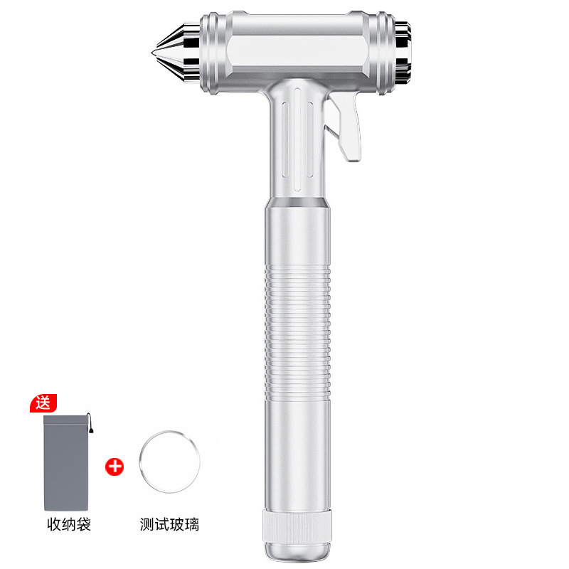 Silver carbon steel safety hammer