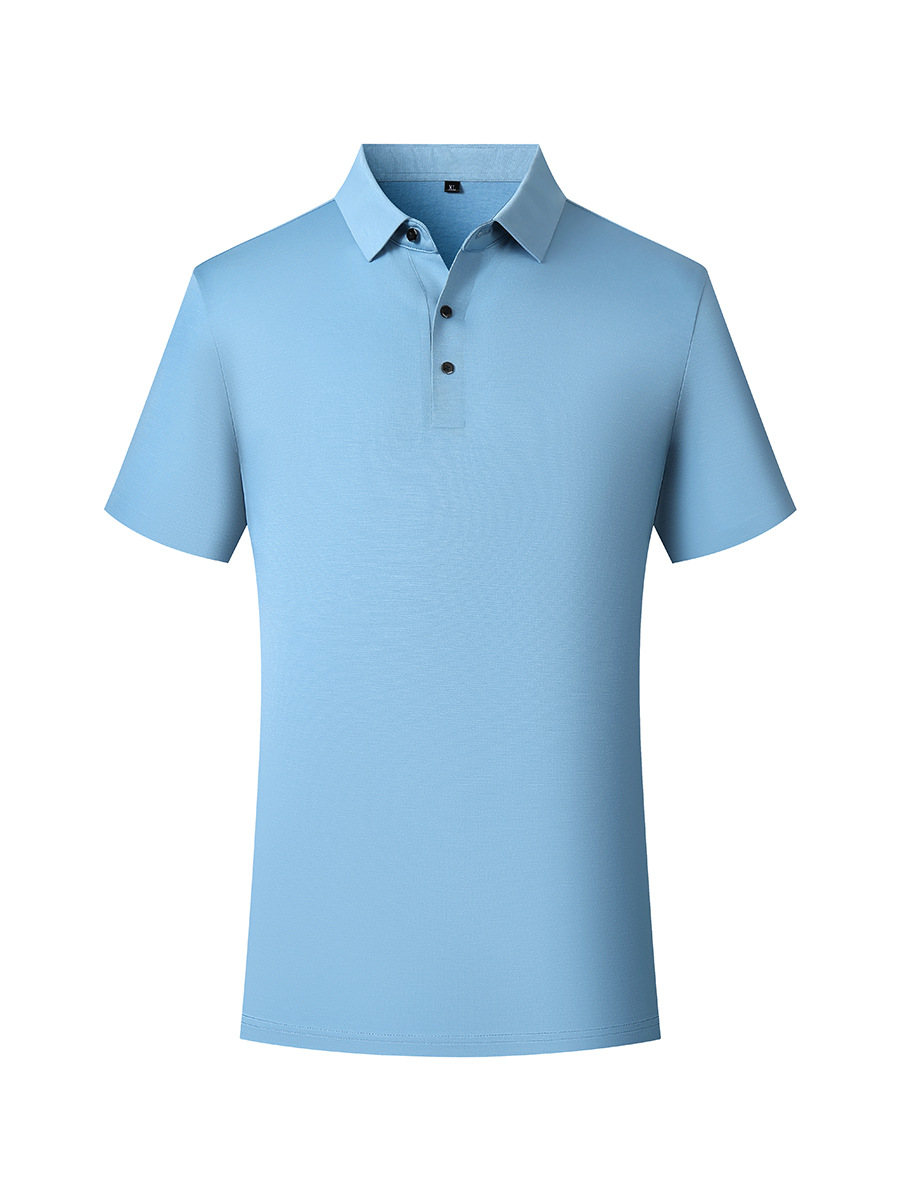 Camiseta de lujo ligera de manga corta con collar polo, ropa de trabajo cultural, polo de negocios personalizada para hombres, alta calidad.