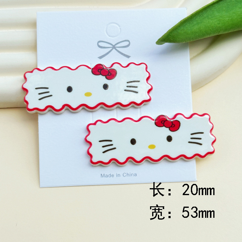 Cute gato alfabeto acrílico diy accesorios accesorios de joyería de teléfono celular agujeros zapatos agujeros parches clip de pelo material de joyería para el cabello image 7