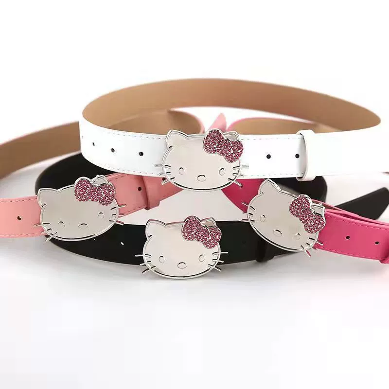 Hello Kitty, фуксиевый ободок, пояс, универсальный джинсовый аксессуар, брюки, 2 карата