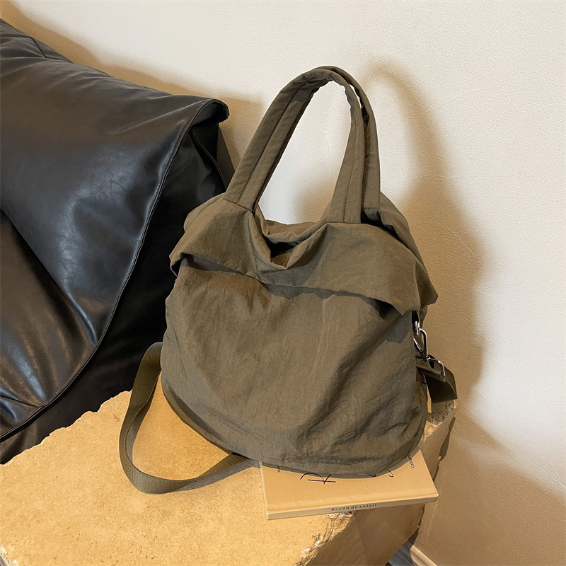 Lulu Same Yoga Crossbody Women's Casual Bag Ultra Light Large Bag Nylon Cloth Handbag Student Class Shoulder Oblique