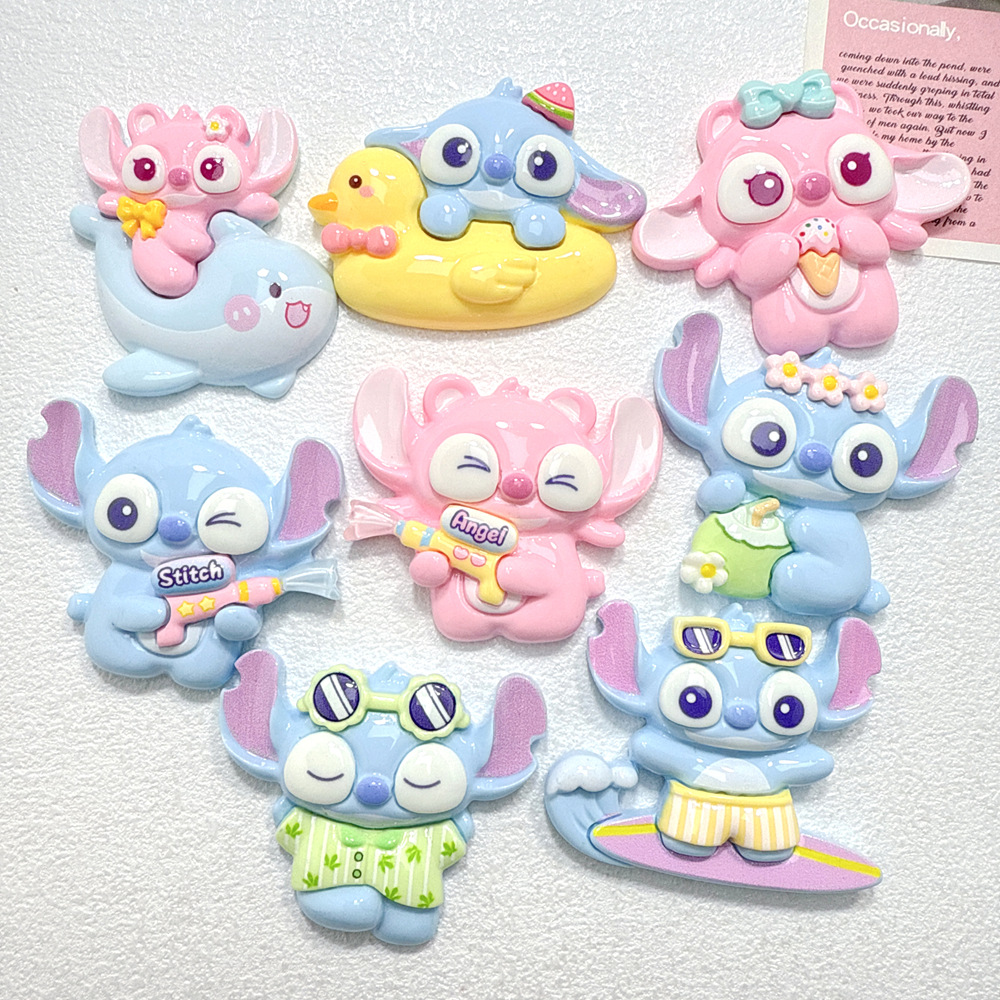 Large Cartoon Ocean Dizai Resin Accessories Cream Glue DIY Hairpin Refrigerator Magnet Mobile Phone Case Storage Decoration Batch