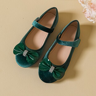 (Cross-border trading), fashionable suede shoes with bow, western style, princess style