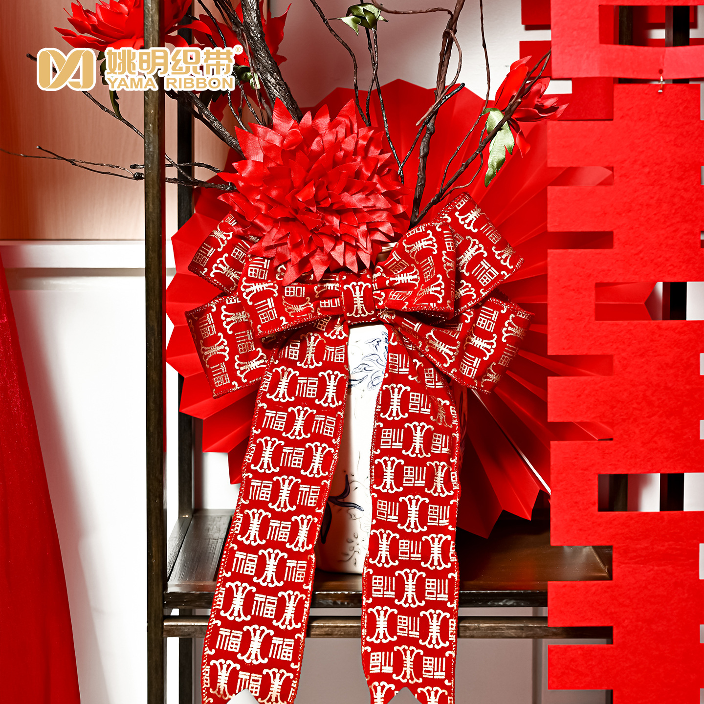 Estilo chino torcido cinturón de entrada colgantes de puerta para decorar la sala de estar de la nueva casa en la atmósfera de la casa para el diseño del nudo de flores