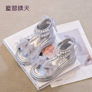 Size 26-37 Girls Sandals 2025 New Summer Children's Shoes Chanel Style Princess Shoes Women's Summer Shoes Ballet