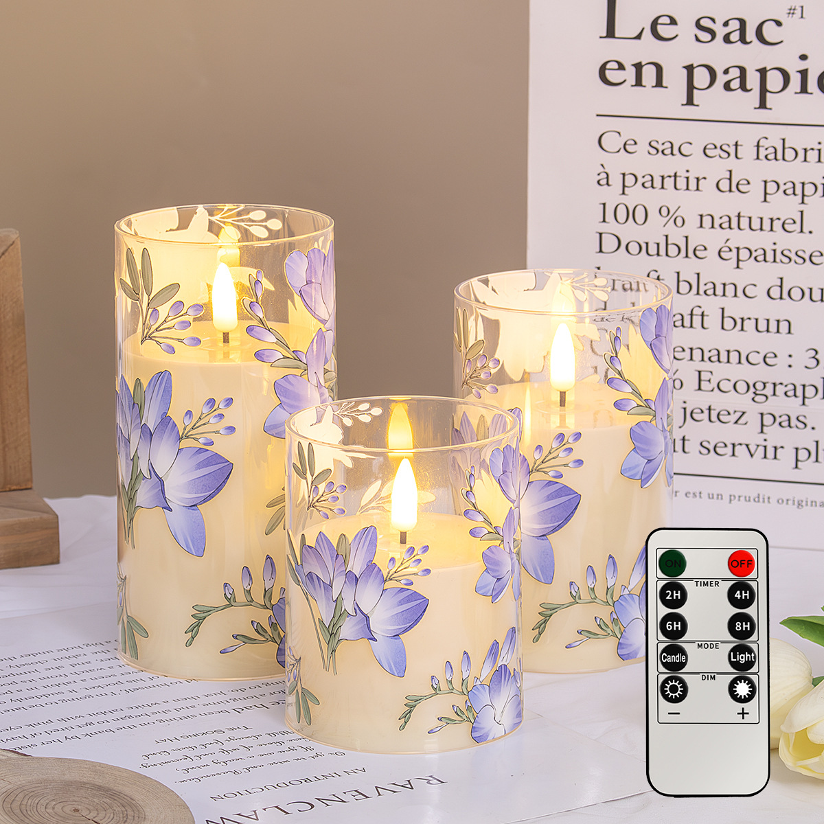 오키드 3종 세트(리모컨 모델)에는 배터리가 포함되어 있지 않습니다.