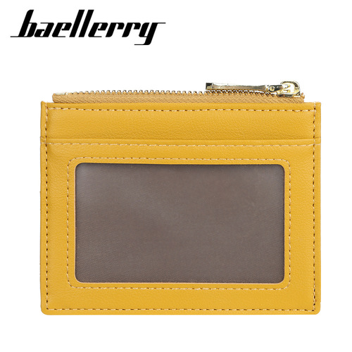BAELLERRY Women's Card Holder Korean Version Multi-Color Driver's License Card Holder Embossed Thin Zipper Bank Card Holder Wholesale