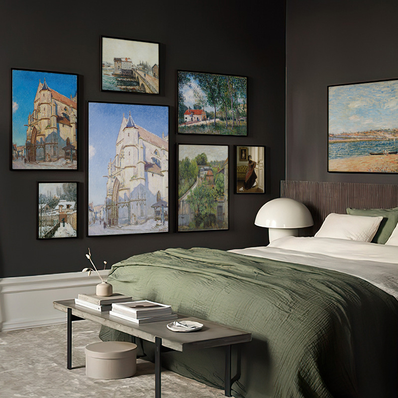 Emil Vernon Art Micro-jet Printing Retro Oil Canvas Painting Core Painting Heart Guest Dining Room Bedroom Wall Hanging Painting