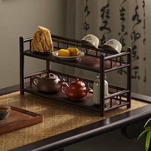 Wholesale Tea Cup Rack Chinese Style Small Bogu Rack Tea Set Teapot Storage Rack Desktop Ornaments Retro Storage Rack Exhibition