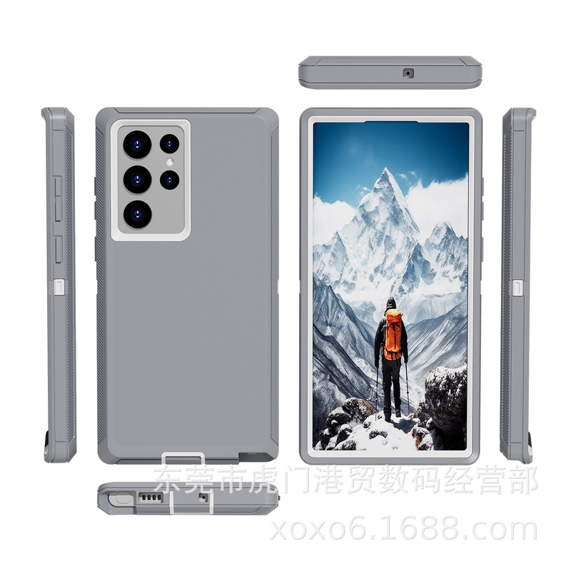 Samsung S22Ultra ロボットに適した 3 つの耐性のある携帯電話ケース、落下防止アーマーケース、SAMSUNG S22U 保護カバー|undefined