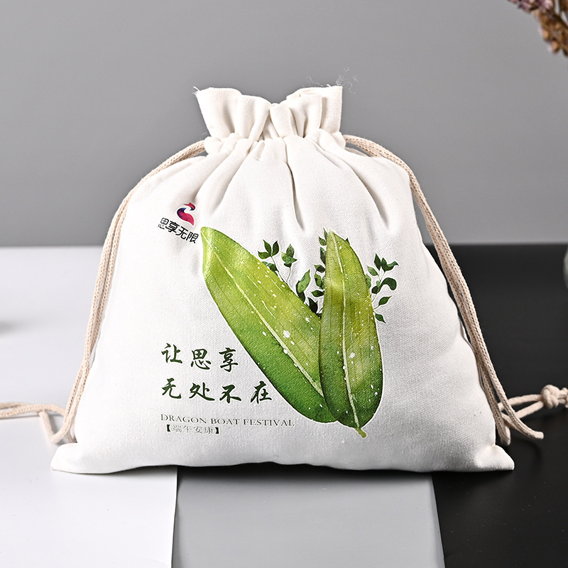 厂家定制帆布抽绳束口袋圣诞礼品袋广告袋食品收纳束口袋定做logo