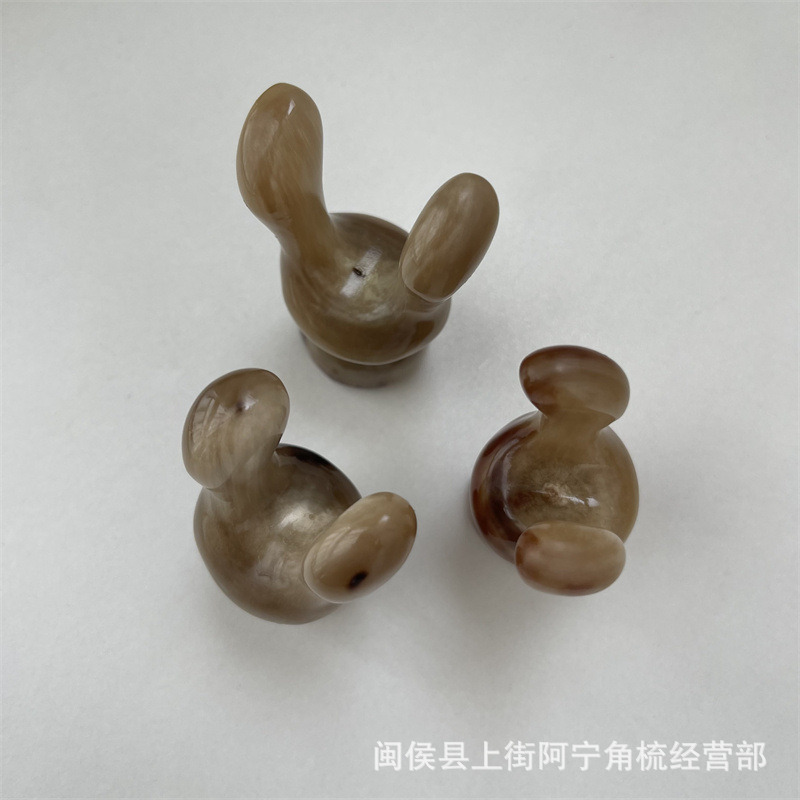 Horn Facial Massage Tool Rabbit Ear Shape Guasha Scraper Portable Buffalo Horn Beauty Roller key features