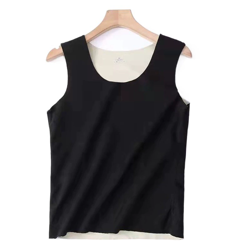 Оптовая продажа двустороннего тонкого бесшовного теплого женского жилета с двусторонней обработкой, базовая рубашка большого размера, на флисовой подкладке и утолщенная, подходит для верхней одежды.