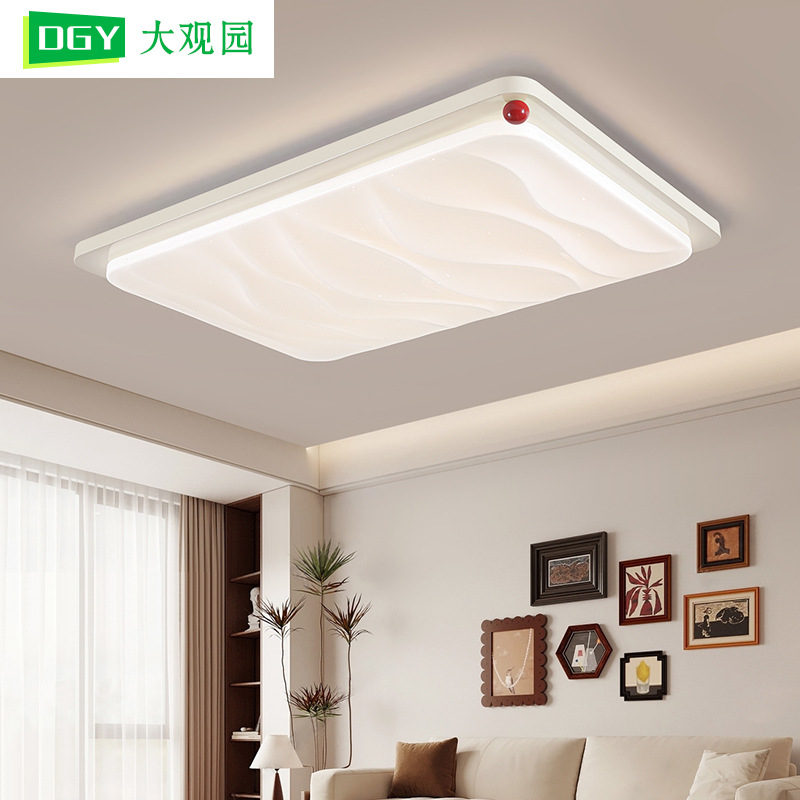 Luz de sala de estar medieval ultra brillante viento de madera de alto nivel nuevo estilo chino color nuez ultra delgada lámpara Zhongshan 473L