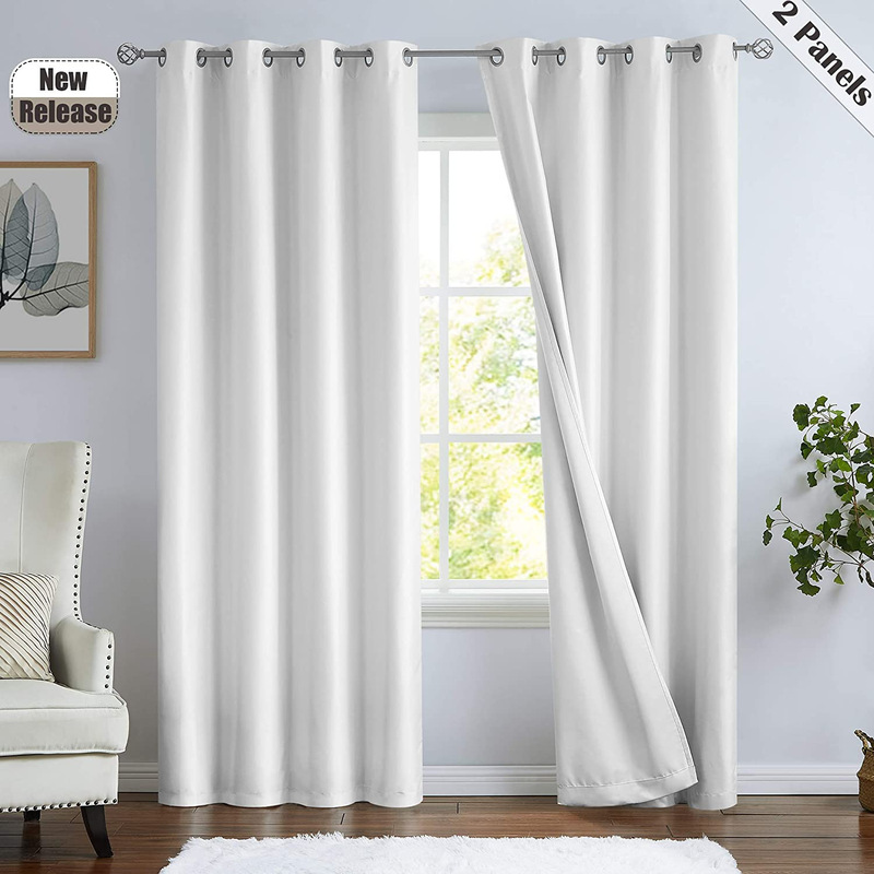 Cross-border Amazon hot selling waterproof outdoor pavilion terrace curtain finished curtain white perforated shading insulation curtain