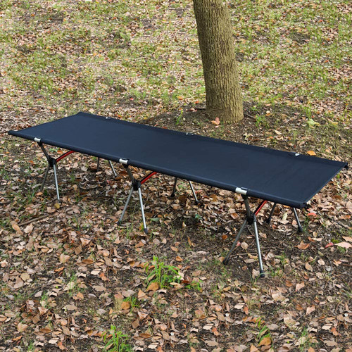 Outdoor folding bed camping camp bed portable height adjustable ultra-light aluminum alloy lunch break bed accompanying bed
