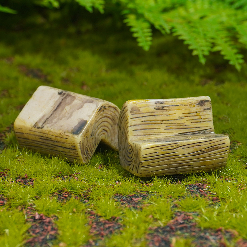 Adornos de resina decoración Suculento jardín timón mini escalón en miniatura casa puente de madera decoración de micro paisaje