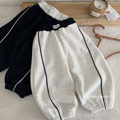 邦诚儿童加绒裤子2025冬季新款韩版男女童卡绳宽松卫裤男孩运动裤