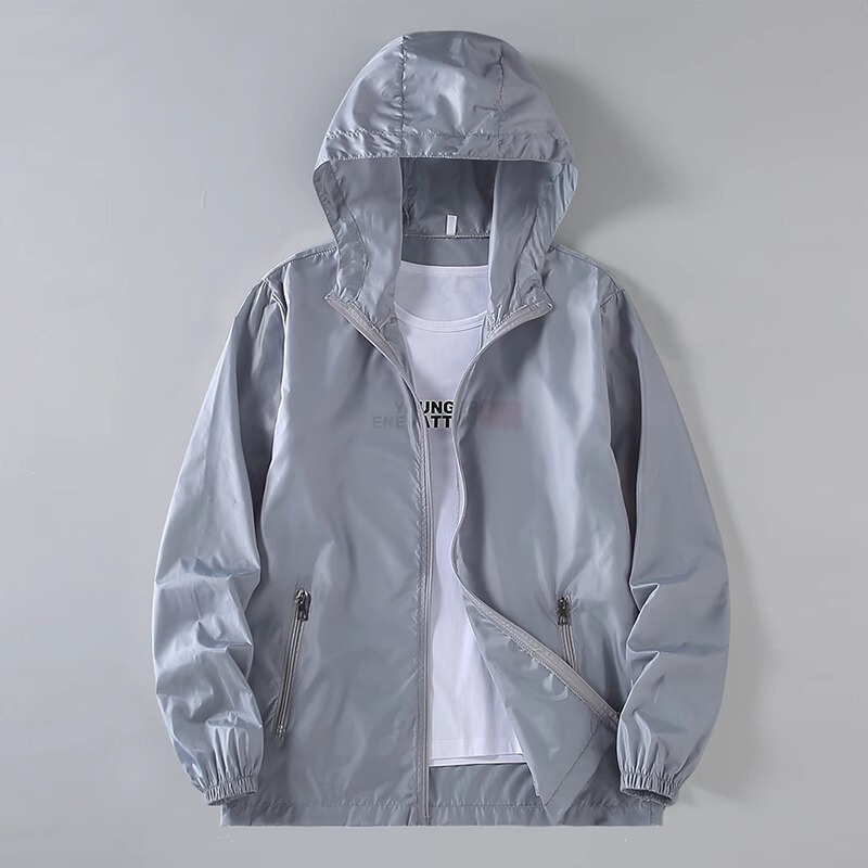 Summer Lightweight Ice Silk Men's Sun Protection Clothing Loose Large Size Breathable Sun Protection Clothing UV Protection Fishing Skin Clothing
