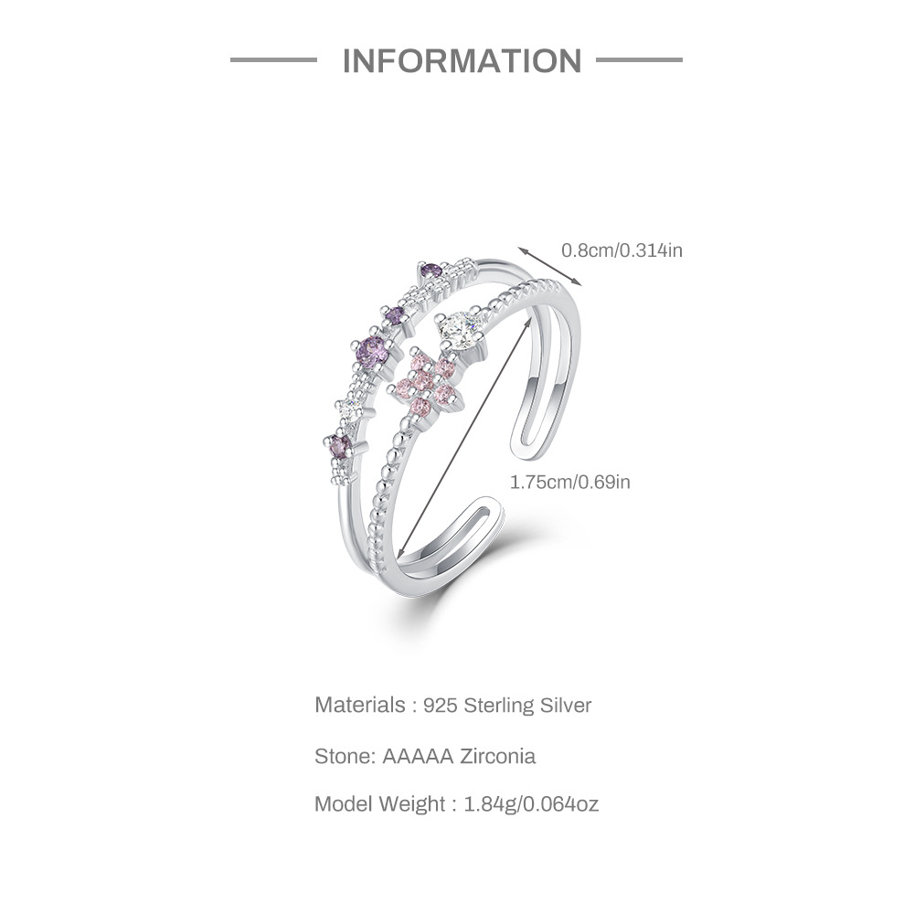 2g Weight Zircon Inlay Material Open Rings Classification Adjustable Ring Size 1 Piece Quantity Daily Occasion 925 Sterling Silver Material Cross, Heart Shape, Butterfly Pattern All Seasons Season Women's Gender Plating, Inlay Design Simple Style, IG Style Style 925 Sterling Silver Zircon Cross Heart Shape Butterfly Open Rings 925 Sterling Silver Rings 6