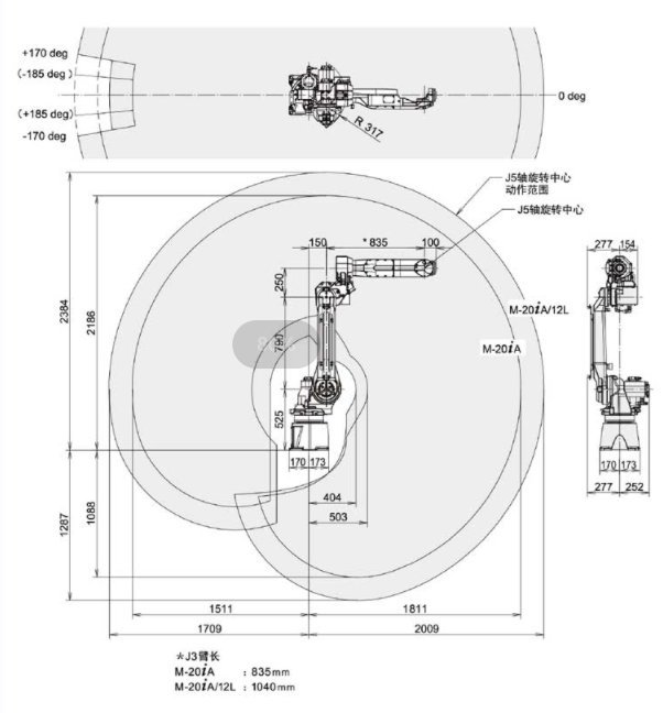 发那科机器人 M-20iA 负载20kg 臂长1811mm 适用于点焊