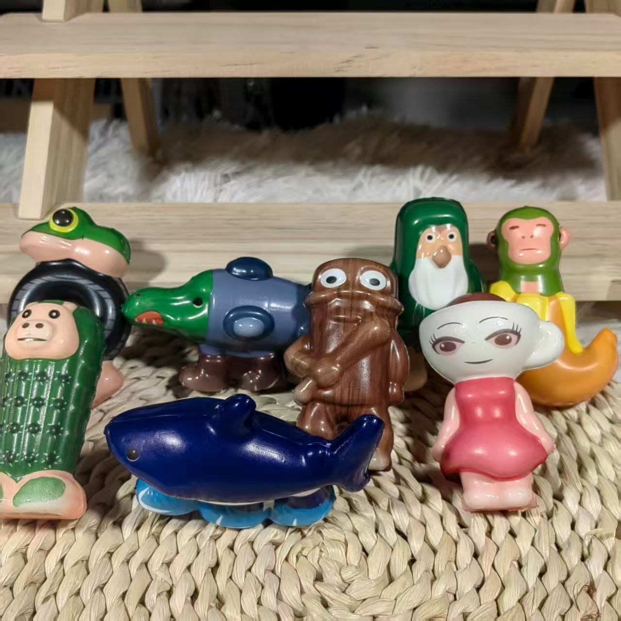 Caricatura esponja pie estrella rebote lento pellizco pellizco desempaquetar artefactos encantadores muñecas pu adornos extraños