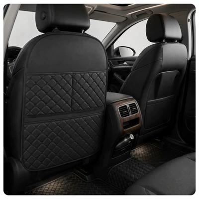 pad for car, Chair back anti-kick pad - all-black-1-piece