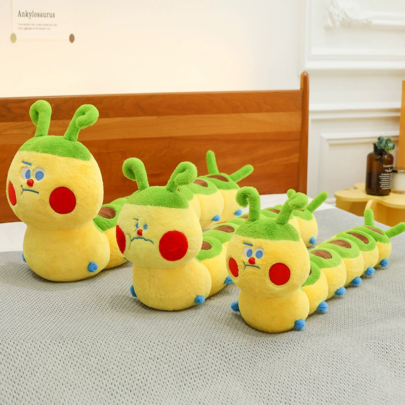 Милый плюш toy, подушка, тряпичная кукла для сна, гусеница