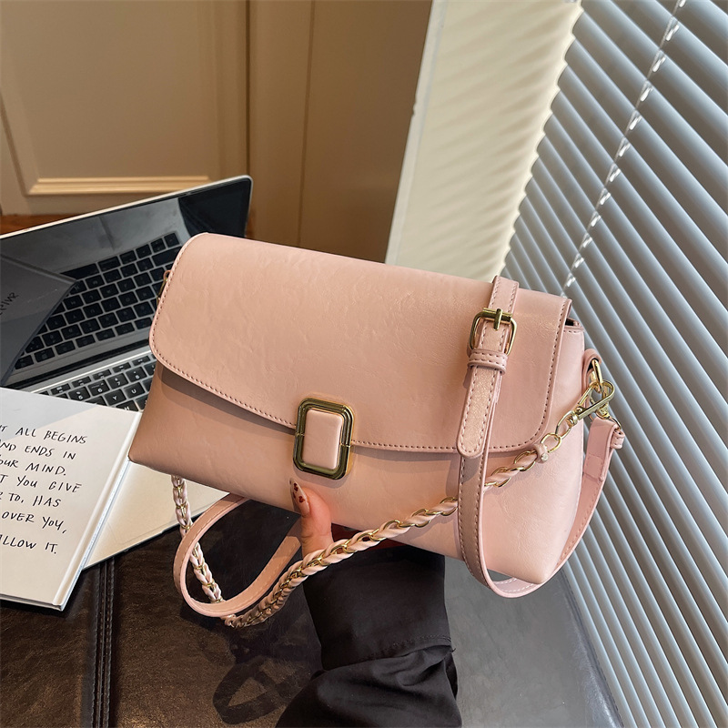Bolso de hombro de ocio retro popular este año 2026 damas nuevo estilo de moda simple sensación cotidiana de hombro único bolso inclinado image 1