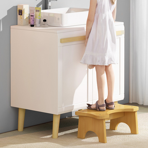 Bathroom pit toilet stool foot stool toilet bamboo solid wood non-slip foot stool artifact for the elderly and children